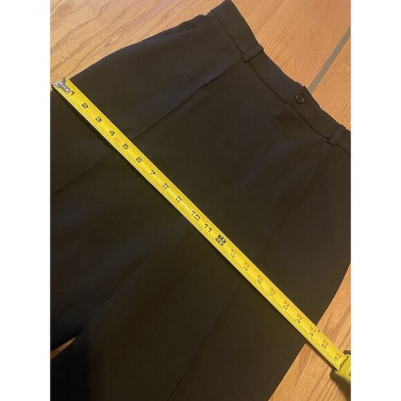 Ralph Lauren Purple Label Declynn Wool Crepe Pants Trousers 6 Black High Rise 6 - Picture 8 of 10